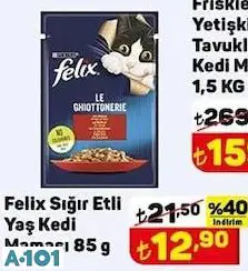 FELİX SIĞIR ETLİ 85G YAŞ KEDİ MAMASI FELİX SIĞIR ETLİ 85G YAŞ KEDİ MAMASI